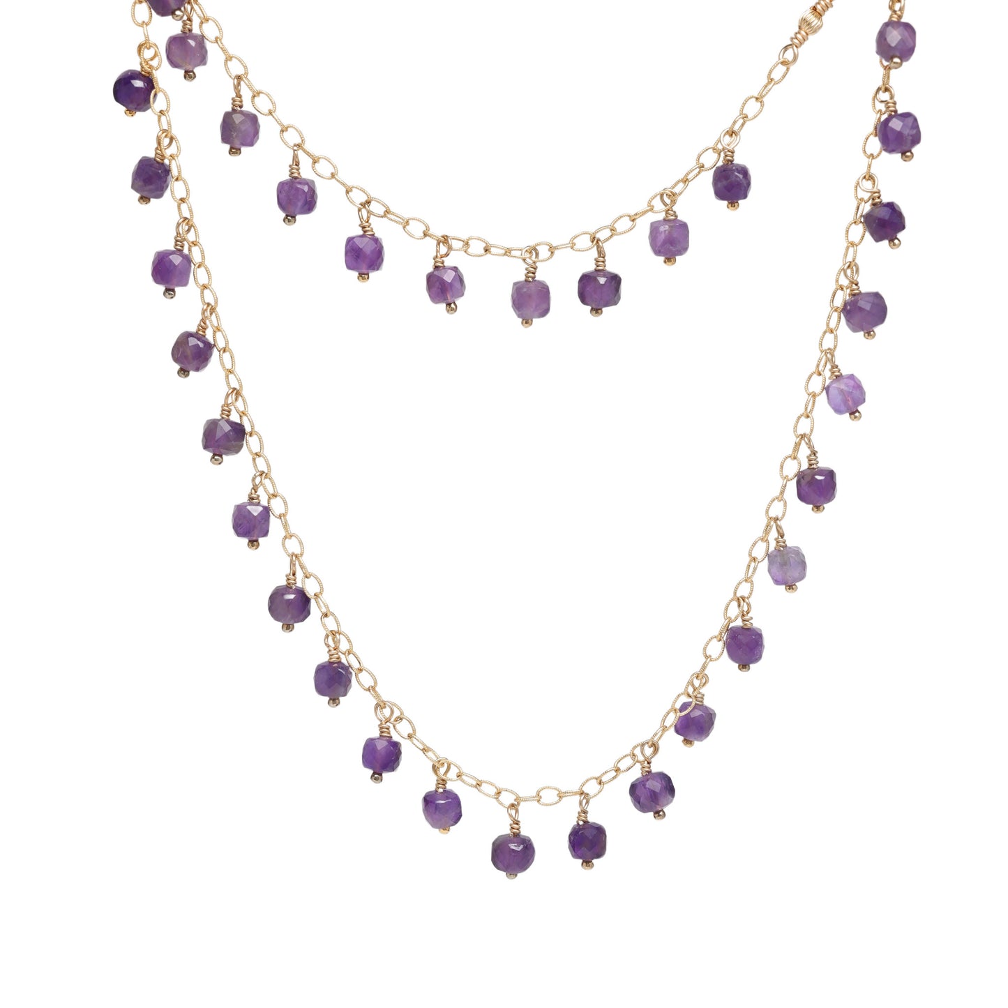 Amethyst Cube Necklace