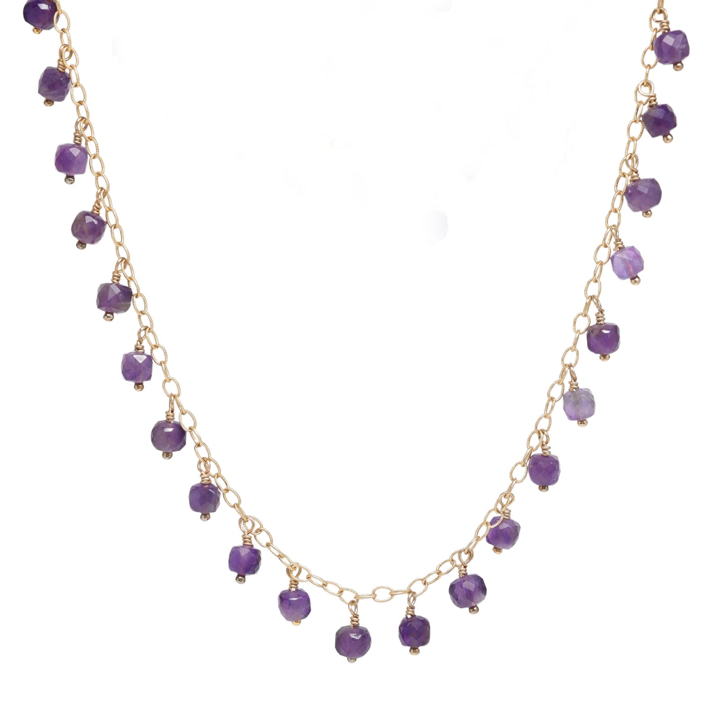 Amethyst Cube Necklace