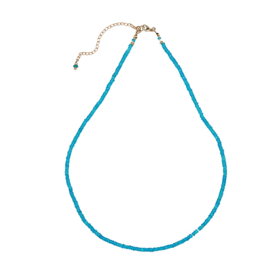 Tiny Blue Opal Necklace