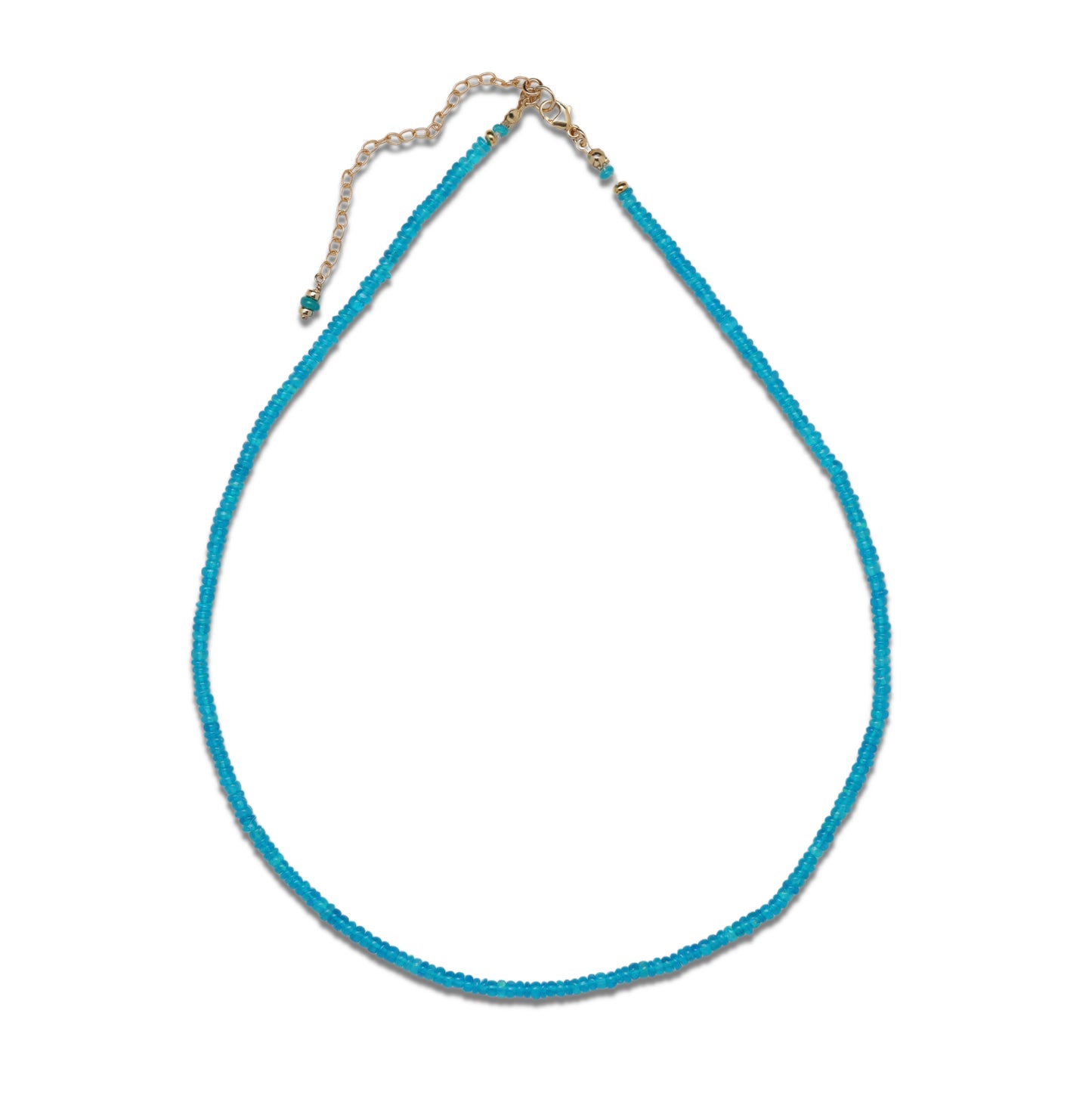 Tiny Blue Opal Necklace