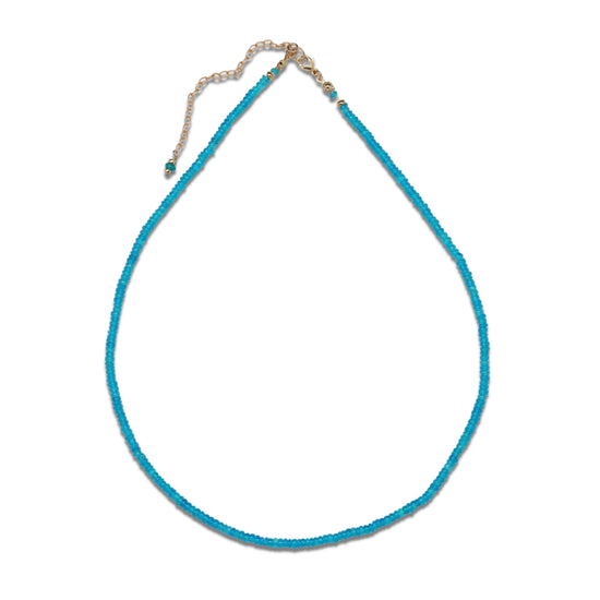 Tiny Blue Opal Necklace