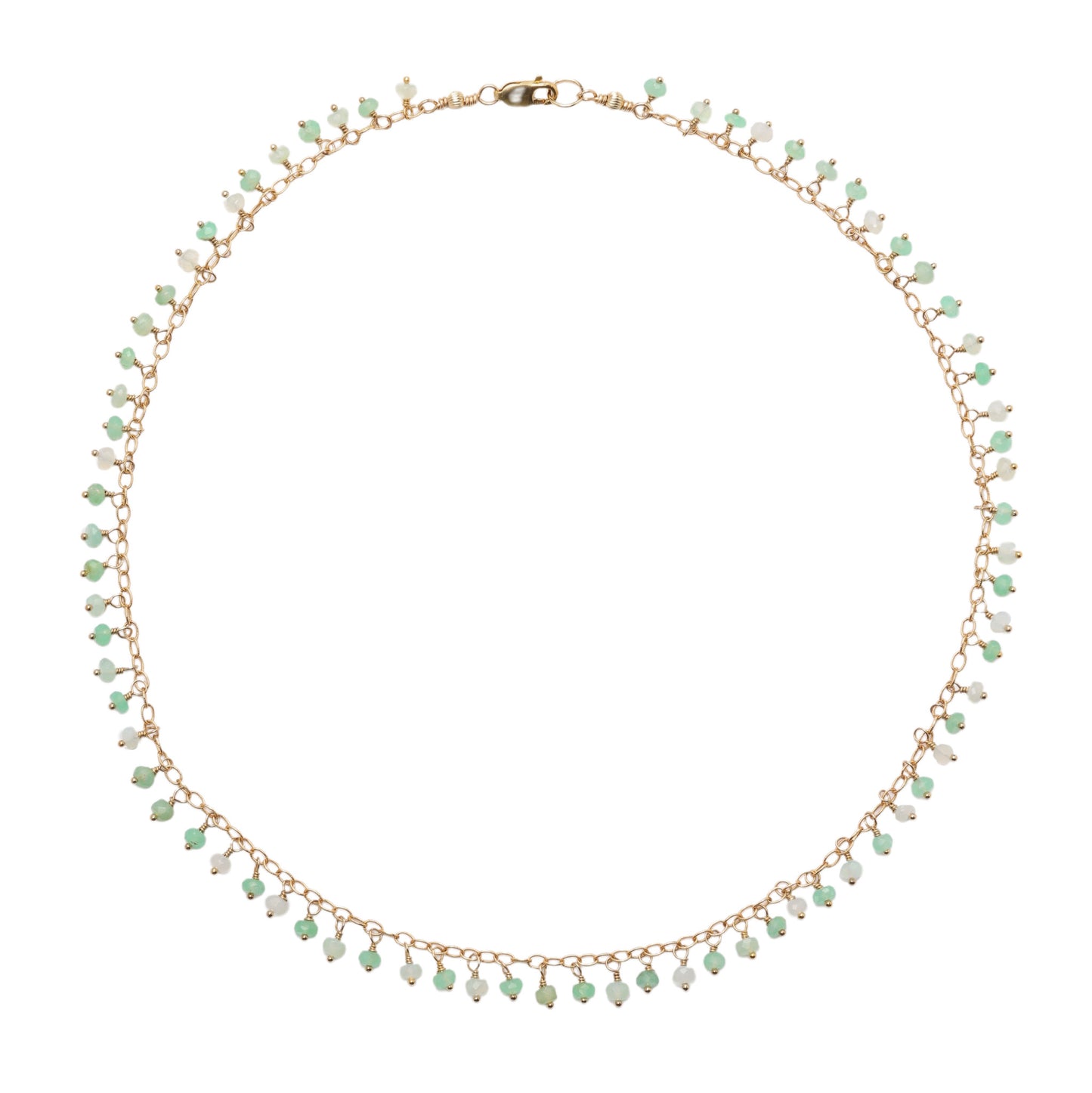 Peruvian Blue Opal Drops Necklace