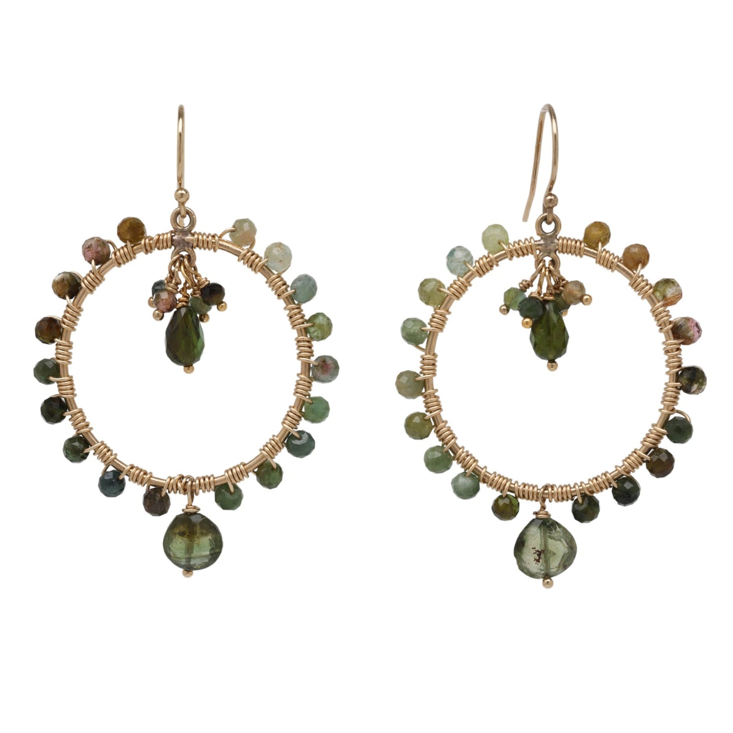 Green Tourmaline Chandelier Earrings