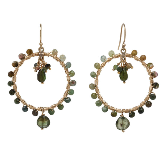Green Tourmaline Chandelier Earrings