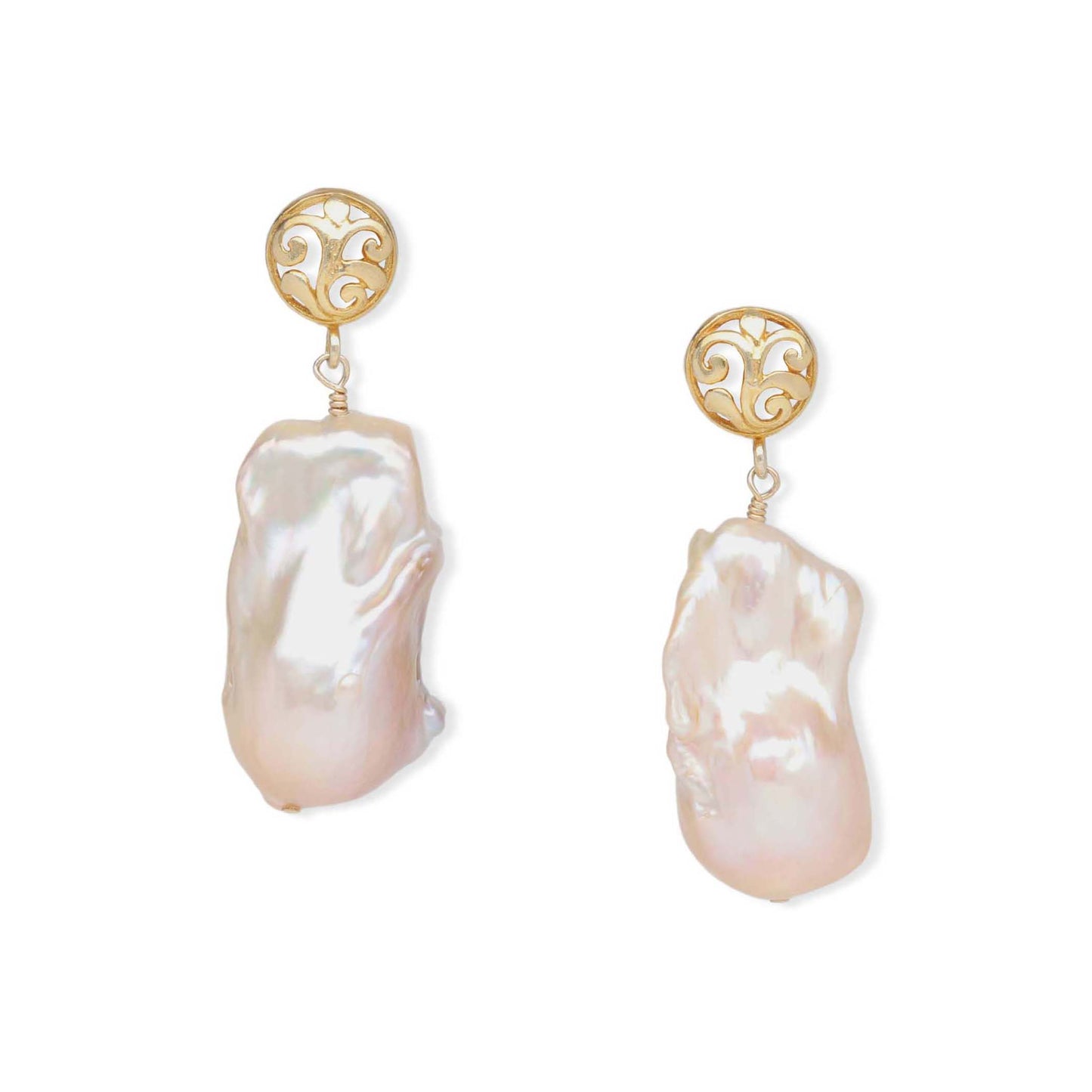 Baroque Pearl Statement Earrings