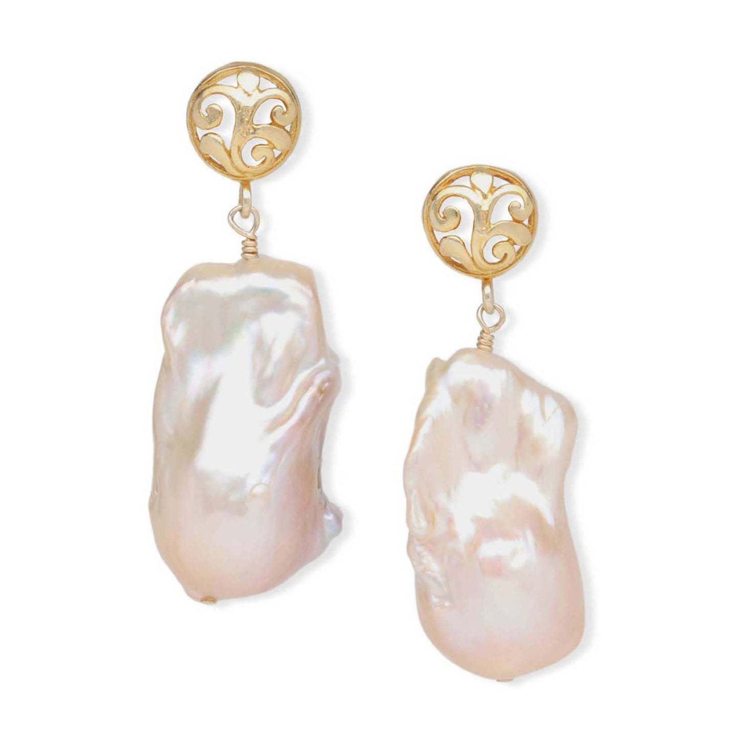 Baroque Pearl Statement Earrings