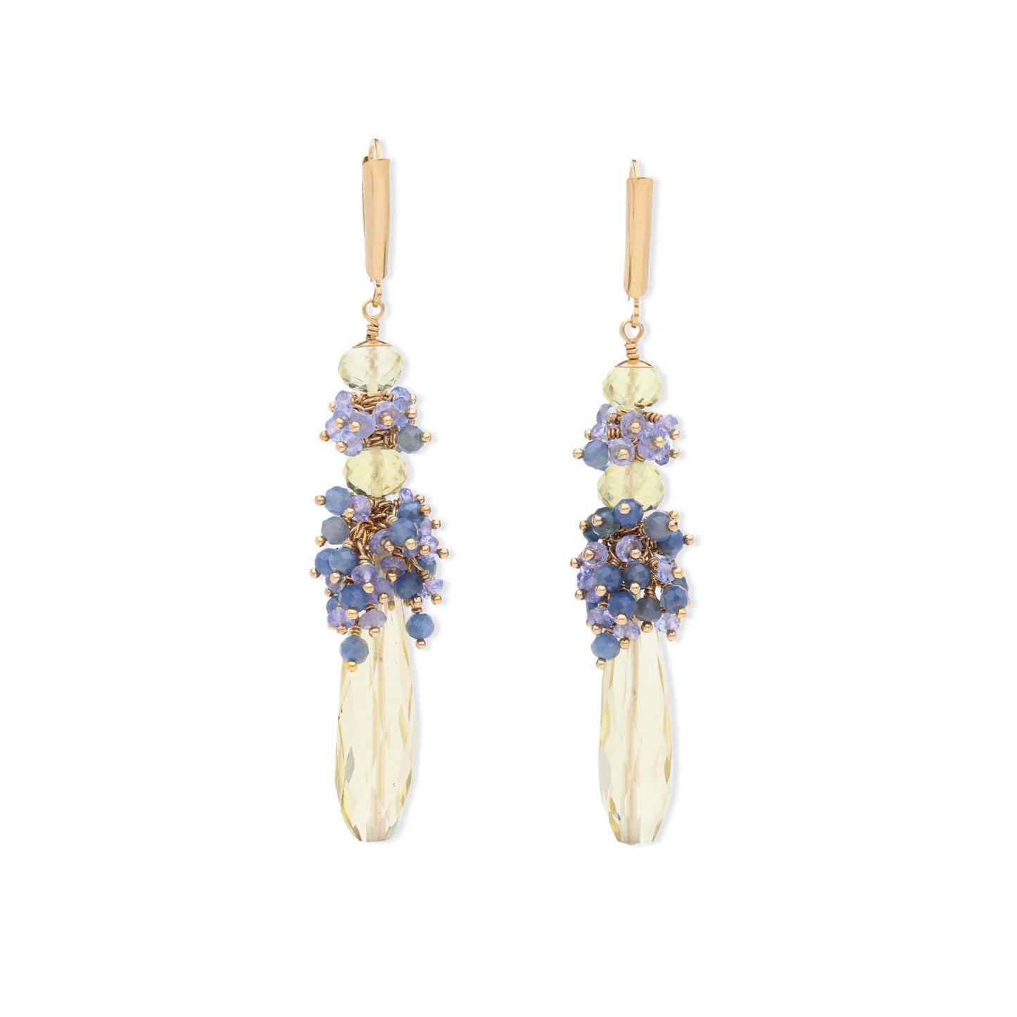 Lemon Quartz Tiered Luxe Earrings