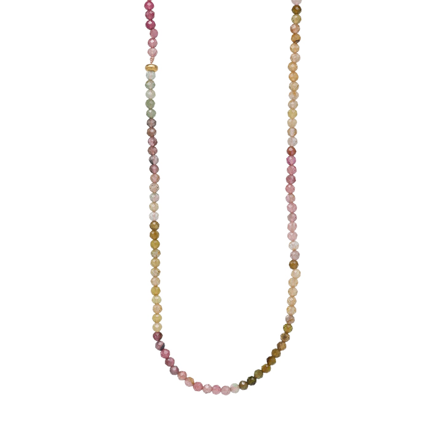 Tiny Beaded Mixed Tourmaline Necklace