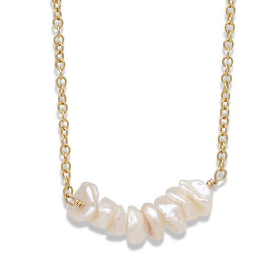 White Keishi Pearl Necklace