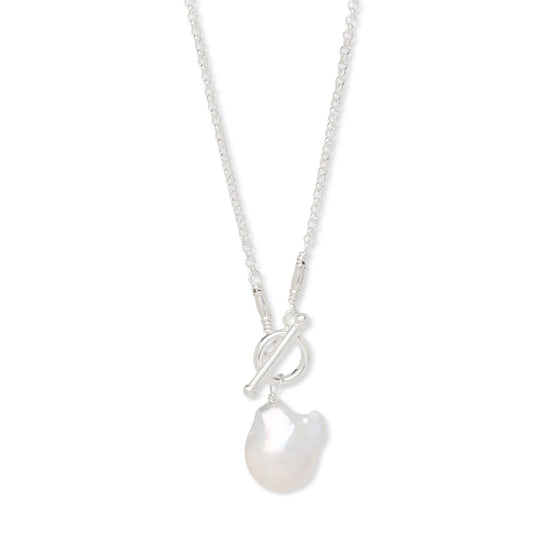 Baroque Pearl Silver Pendant Necklace