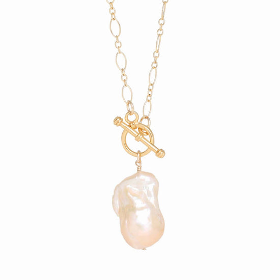 Champagne Baroque Pearl Necklace
