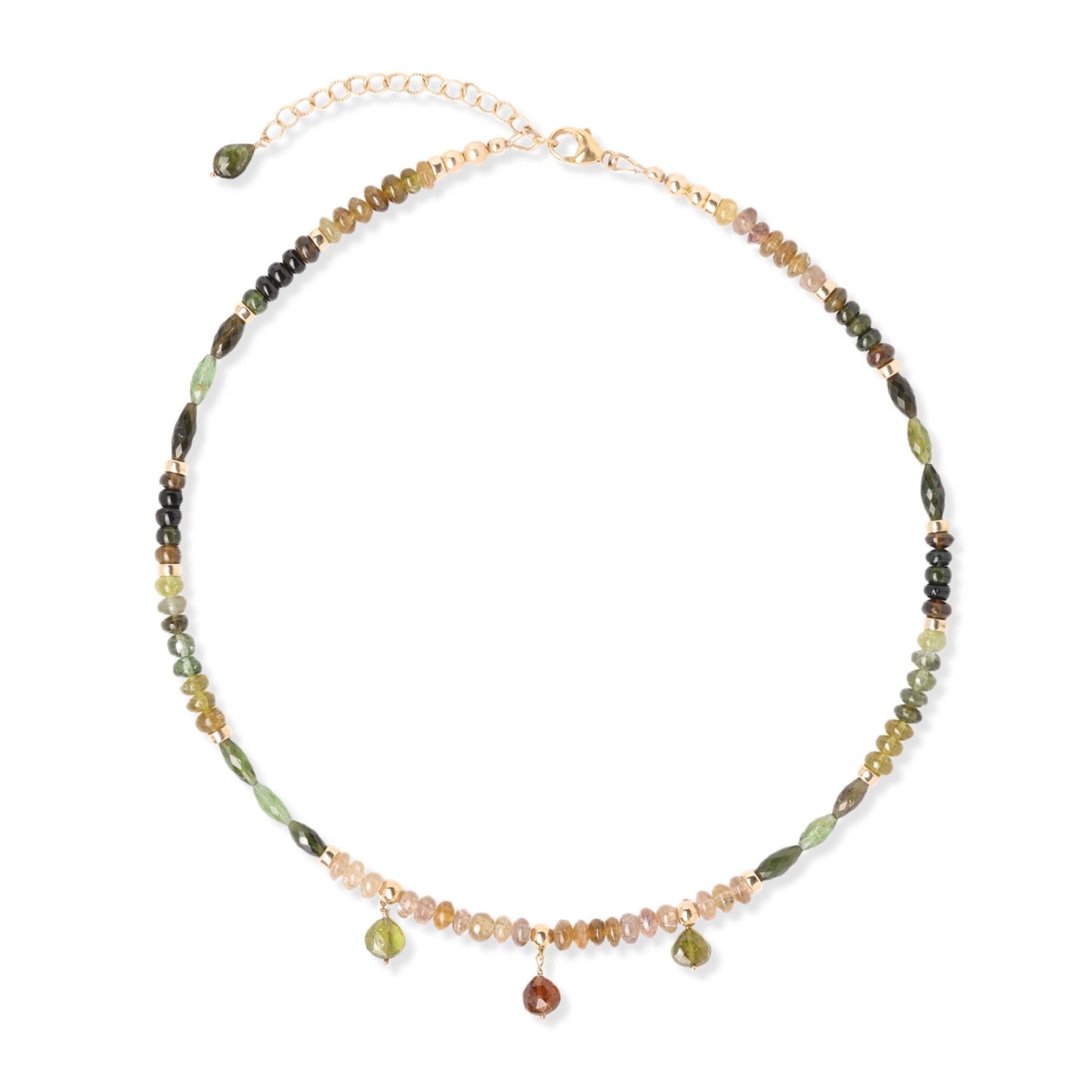 Petro Tourmaline Teardrops Necklace