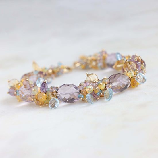 Pink Amethyst and Mixed Gemstone Luxe Bracelet